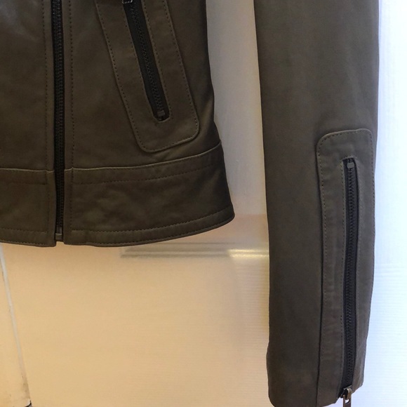 New Mackage Kenya leather jacket XXS Slate - Picture 5 of 8